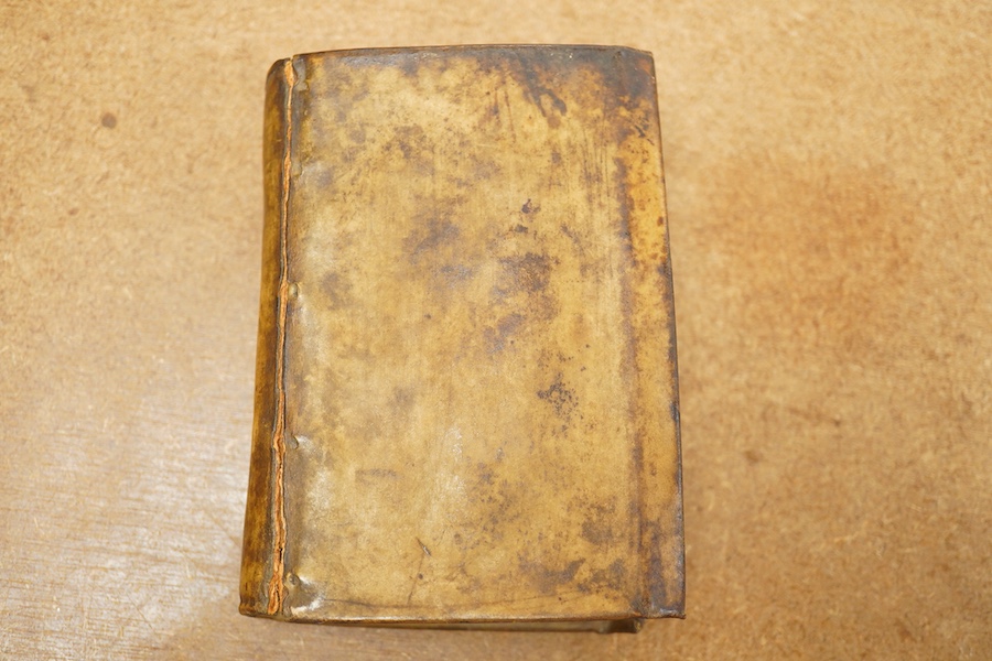 Carion, Johann - [Chronica] Mathematici ... Chronicorum libri tres in Latinum sermonem conversi, Hermanno Bonno interprete ... (32), 280, (4)ff. (but lacks ff.220 and 221): contemporary vellum, sm.8vo. Paris: Jacobum Bog